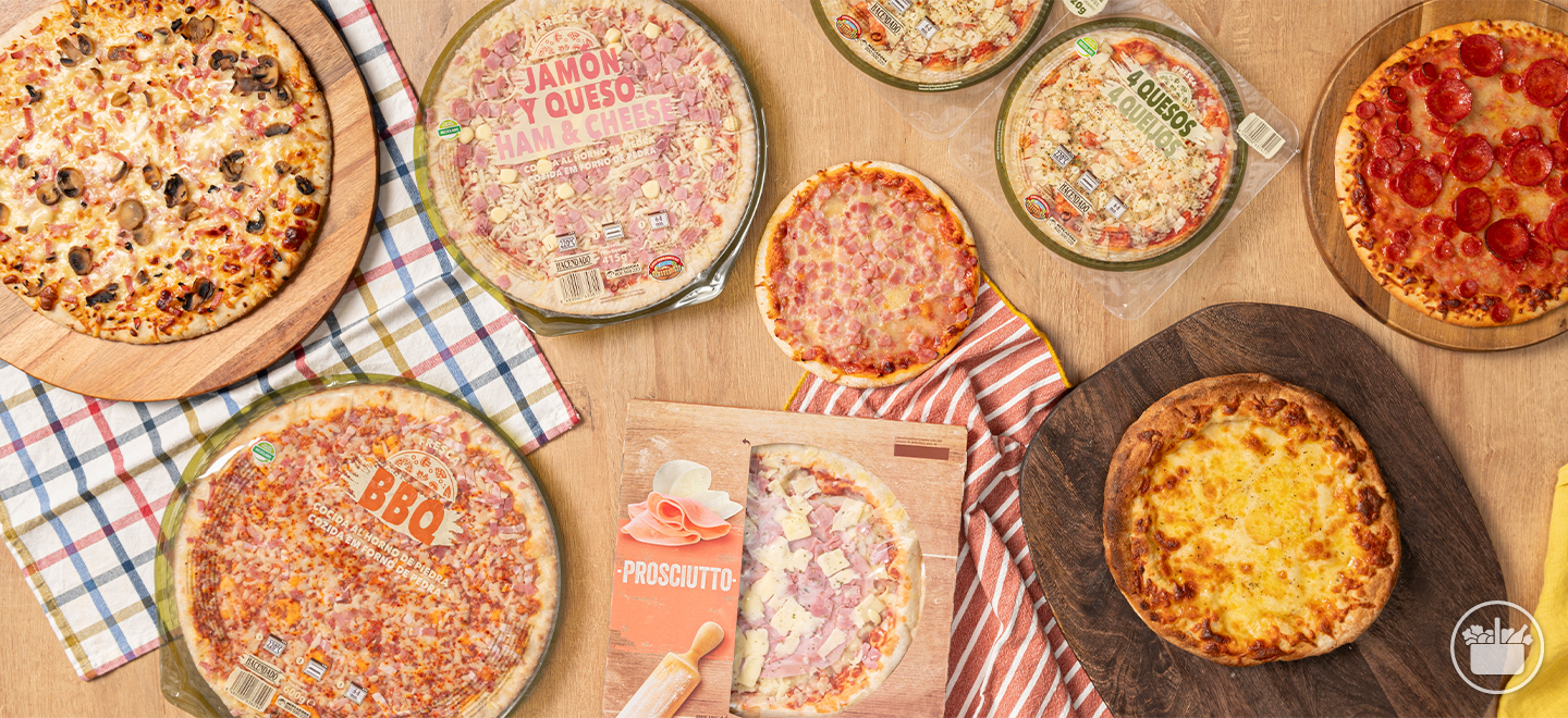 Descubra o nosso amplo surtido de pizzas frescas!