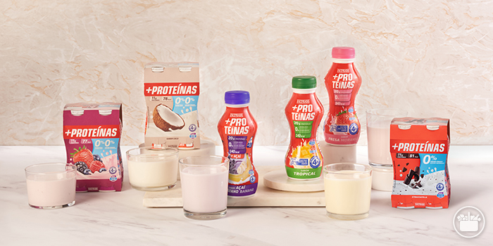 Yogur líquido +Proteínas desnatado sabor tropical Hacendado 0% m.g 20 g  proteínas