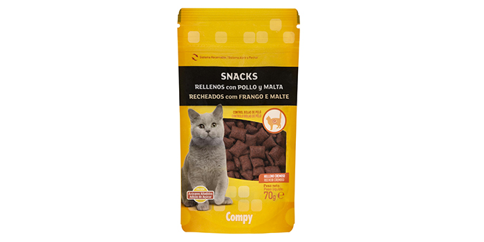 Compy snacks para gatos Mercadona. 